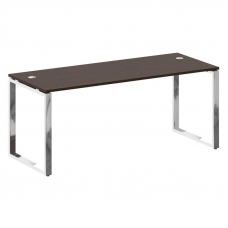 Metal System Direct Стол рабочий руковод. О-обр. м/к БО.СРР-5.7 Венге Цаво/Нержавеющая Сталь 1800*72