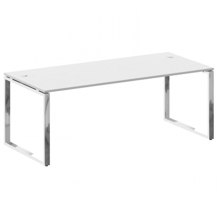 Metal System Direct Стол рабочий руковод. О-обр. м/к БО.СРР-6.9 Белый/Нержавеющая Сталь 2000*900*750