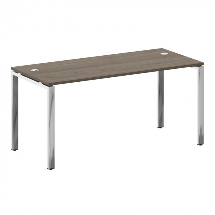 Metal System Direct Стол рабочий руковод. П-обр. м/к БП.СРР-4.7 Вяз Благородный/Нержавеющая Сталь 16