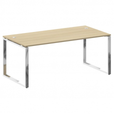 Metal System Direct Стол рабочий руковод. О-обр. м/к БО.СРР-5.9 Акация Лорка/Нержавеющая Сталь 1800*