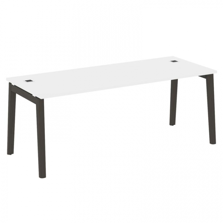 Onix Wood Direct Стол руководителя OW.SRR-6.8 Белый Бриллиант/Дуб Темный/Металл Антрацит 1980*800*75