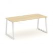 Style Project Direct Стол письменный SN-6T1.SR-014.M Акация Лорка/Металл Белый/Заглушка Металл Белый