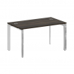 Onix Direct Lux Стол руководителя П-обр. м/к M-O.MP-SRR-3.8 Дуб Мали/Нержавеющая Сталь/Хром 1380*800