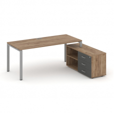 Style Project Direct Стол письменный с греденцией правой SN-6P.SRG-013.M(R) Дуб Табак/Дуб Табак/Антр