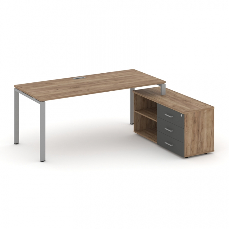 Style Project Direct Стол письменный с греденцией правой SN-6P.SRG-013.M(R) Дуб Табак/Дуб Табак/Антр