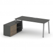 Style Project Direct Стол письменный с греденцией левой SN-6A.SRG-015.M(L) Антрацит/Антрацит/Вяз Бла