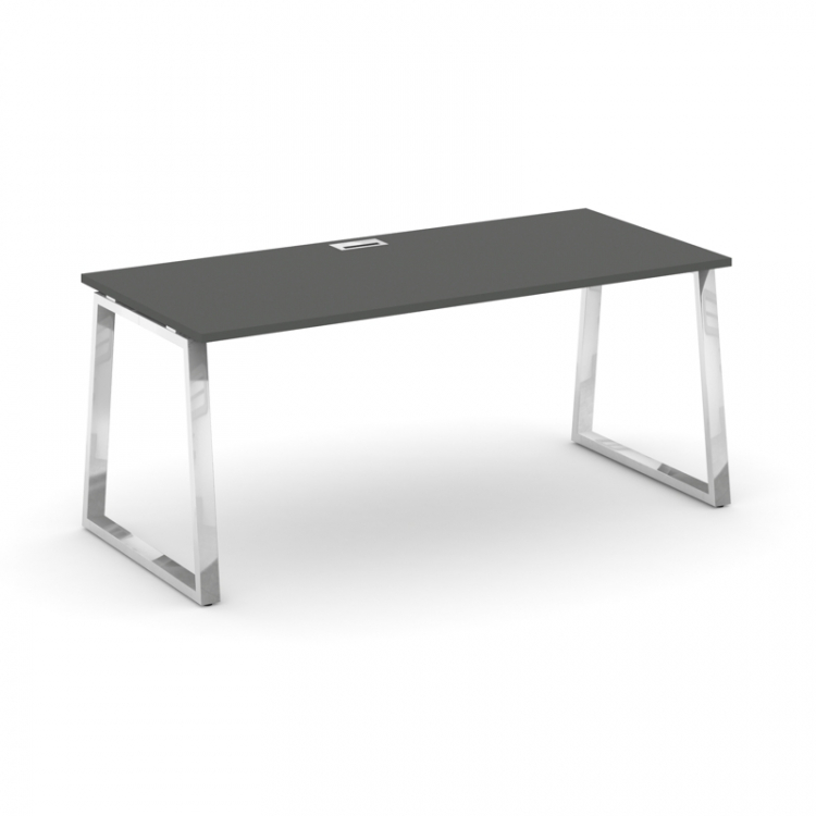 Style Project Direct Lux Стол письменный M-SN-6T1.SR-026.M Антрацит/Нержавеющая Сталь/Хром 1980*800*