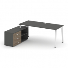 Style Project Direct Стол письменный с греденцией левой SN-6A.SRG-025.M(L) Антрацит/Антрацит/Вяз Бла