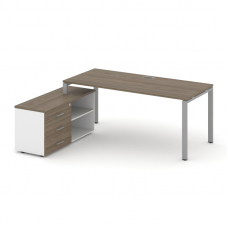 Style Project Direct Стол письменный с греденцией левой SN-6P.SRG-024.M(L) Вяз Благородный/Белый/Вяз