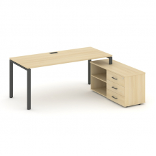 Style Project Direct Стол письменный с греденцией правой SN-6P.SRG-023.M(R) Акация Лорка/Металл Антр