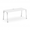 Style Project Direct Lux Стол письменный M-SN-6A.SR-014.M Белый/Нержавеющая Сталь/Хром 1580*700*750