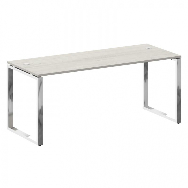 Metal System Direct Стол рабочий руковод. О-обр. м/к БО.СРР-5.7 Дуб Наварра/Нержавеющая Сталь 1800*7