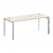 Onix Direct Lux Стол руководителя П-обр. м/к M-O.MP-SRR-5.8 Денвер Светлый/Нержавеющая Сталь/Хром 17