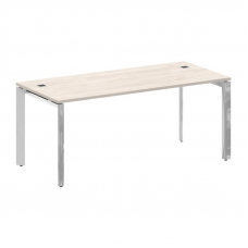 Onix Direct Lux Стол руководителя П-обр. м/к M-O.MP-SRR-5.8 Денвер Светлый/Нержавеющая Сталь/Хром 17