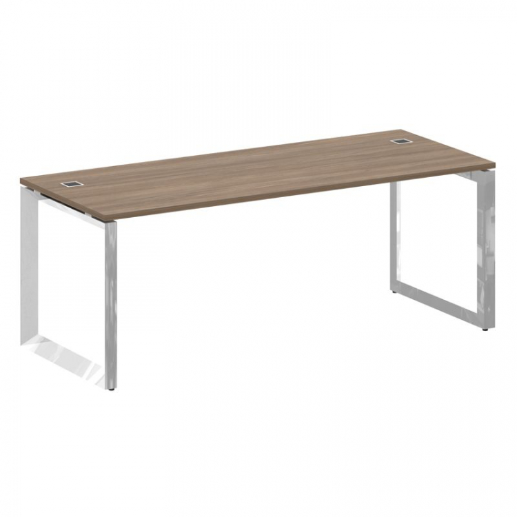 Onix Direct Lux Стол руководителя О-обр. м/к M-O.MO-SRR-6.8 Дуб Аризона/Нержавеющая Сталь/Хром 1980*