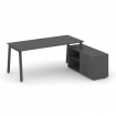Style Project Direct Стол письменный с греденцией правой SN-6A.SRG-016.M(R) Антрацит/Металл Антрацит