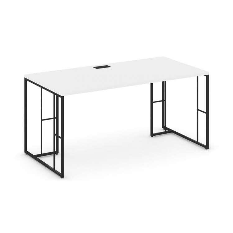 Rift Direct Стол руководителя RF.SR-025 Белый Бриллиант/Металл Черный 1780*800*750