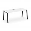 Style Project Direct Стол письменный SN-6A.SR-024.M Белый/Металл Черный/Заглушка Металл Черный 1580*