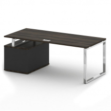 Шифт Стол руководителя с опорной тумбой, правый SK.SRT-200 (R) Дуб Мали/Антрацит NEW 2000*904*753