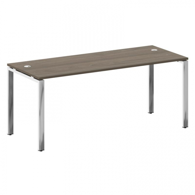 Metal System Direct Стол рабочий руковод. П-обр. м/к БП.СРР-5.7 Вяз Благородный/Нержавеющая Сталь 18