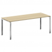 Metal System Direct Стол рабочий руковод. П-обр. м/к БП.СРР-6.8 Акация Лорка/Нержавеющая Сталь 2000*