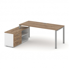 Style Project Direct Стол письменный с греденцией левой SN-6P.SRG-026.M(L) Дуб Табак/Белый/Дуб Табак