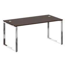 Metal System Direct Стол рабочий руковод. О-обр. м/к БО.СРР-4.8 Венге Цаво/Нержавеющая Сталь 1600*80
