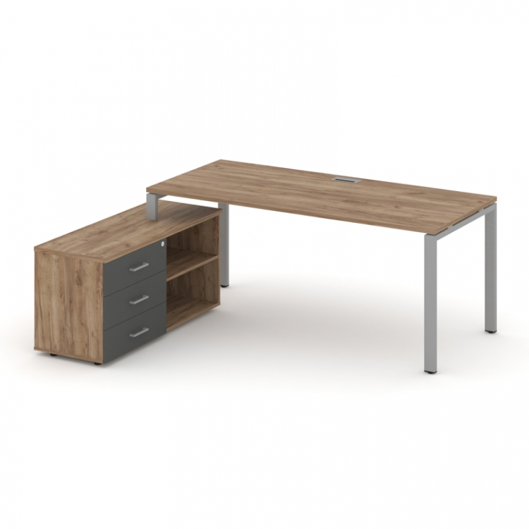 Style Project Direct Стол письменный с греденцией левой SN-6P.SRG-026.M(L) Дуб Табак/Дуб Табак/Антра