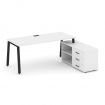 Style Project Direct Стол письменный с греденцией правой SN-6A.SRG-013.M(R) Белый/Металл Черный/Загл