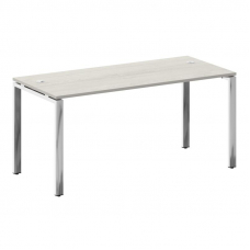 Metal System Direct Стол рабочий руковод. П-обр. м/к БП.СРР-4.7 Дуб Наварра/Нержавеющая Сталь 1600*7
