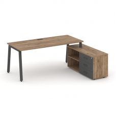 Style Project Direct Стол письменный с греденцией правой SN-6A.SRG-024.M(R) Дуб Табак/Дуб Табак/Антр
