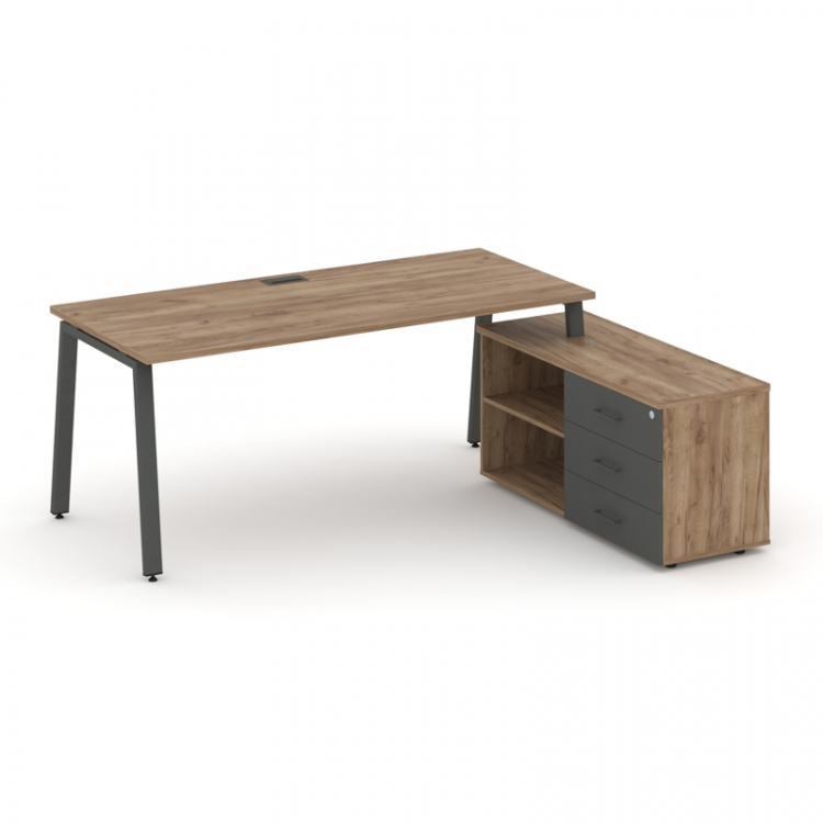 Style Project Direct Стол письменный с греденцией правой SN-6A.SRG-024.M(R) Дуб Табак/Дуб Табак/Антр