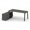 Style Project Direct Стол письменный с греденцией левой SN-6A.SRG-013.M(L) Антрацит/Металл Черный/За