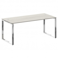 Metal System Direct Стол рабочий руковод. О-обр. м/к БО.СРР-5.8 Дуб Наварра/Нержавеющая Сталь 1800*8