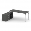 Style Project Direct Lux Стол письменный с греденцией левой M-SN-6A.SRG-024.M(L) Антрацит/Нержавеюща