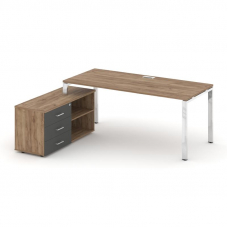 Style Project Direct Lux Стол письменный с греденцией левой M-SN-6P.SRG-023.M(L) Дуб Табак/Дуб Табак