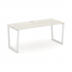 Style Project Direct Стол письменный SN-6T2.SR-025.M Дуб Наварра/Металл Белый/Заглушка Металл Белый