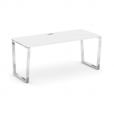 Style Project Direct Lux Стол письменный M-SN-6T2.SR-014.M Белый/Нержавеющая Сталь/Хром 1580*700*750