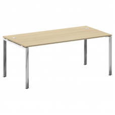 Metal System Direct Стол рабочий руковод. П-обр. м/к БП.СРР-5.9 Акация Лорка/Нержавеющая Сталь 1800*