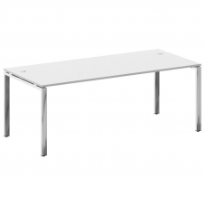 Metal System Direct Стол рабочий руковод. П-обр. м/к БП.СРР-6.9 Белый/Нержавеющая Сталь 2000*900*750