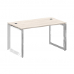 Onix Direct Lux Стол руководителя О-обр. м/к M-O.MO-SRR-3.8 Денвер Светлый/Нержавеющая Сталь/Хром 13