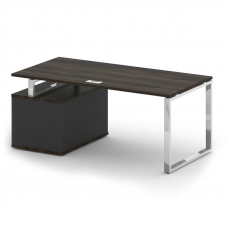 Шифт Стол руководителя с опорной тумбой, правый SK.SRT-180 (R) Дуб Мали/Антрацит NEW 1800*904*753