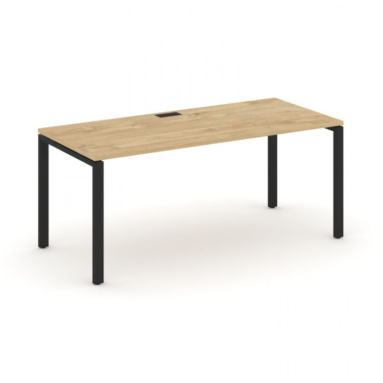 Style Project Direct Стол письменный SN-6P.SR-024.M Тиквуд Светлый/Металл Черный/Заглушка Металл Чер