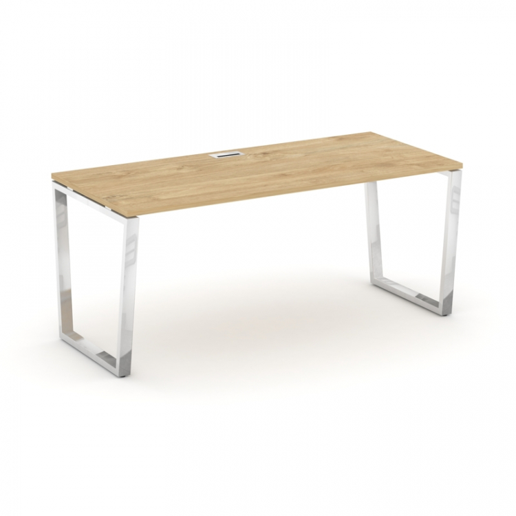 Style Project Direct Lux Стол письменный M-SN-6T2.SR-015.M Тиквуд Светлый/Нержавеющая Сталь/Хром 178