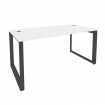 Onix Direct Стол рабочий руководителя на О-образном м/к O.MO-SRR-4.8 Белый Бриллиант/Металл Антрацит