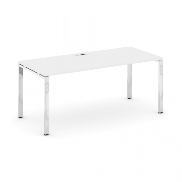 Style Project Direct Lux Стол письменный M-SN-6P.SR-026.M Белый/Нержавеющая Сталь/Хром 1980*800*750