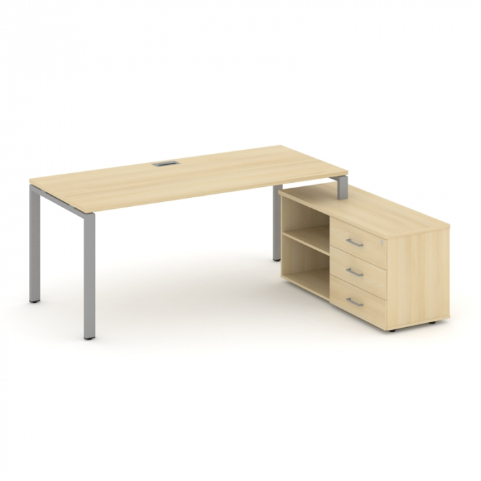 Style Project Direct Стол письменный с греденцией правой SN-6P.SRG-026.M(R) Акация Лорка/Металл Серы