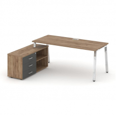 Style Project Direct Lux Стол письменный с греденцией левой M-SN-6A.SRG-024.M(L) Дуб Табак/Дуб Табак