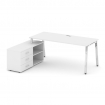 Style Project Direct Lux Стол письменный с греденцией левой M-SN-6A.SRG-025.M(L) Белый/Нержавеющая С