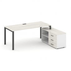 Style Project Direct Стол письменный с греденцией правой SN-6P.SRG-015.M(R) Дуб Наварра/Белый/Дуб На